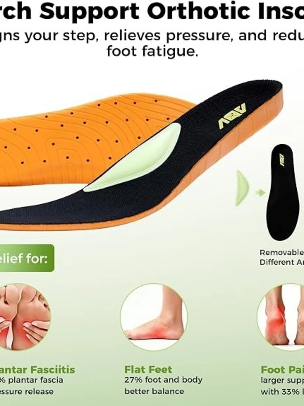 AOV Womens Wide Walking Shoes Arch Support Plantar Fasciitis Sneakers